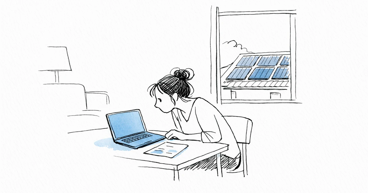 Ilustração editorial de cliente recebendo empréstimo na conta de luz.