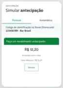 saldo antencipação puntual stone