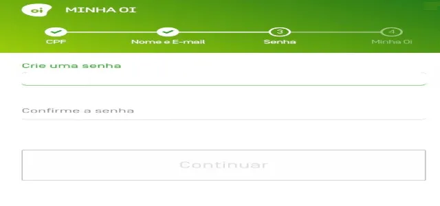 Abra o email de confirmação e escolha uma senha de acesso