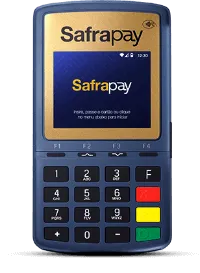 Imagem de um modelo da maquininha SafraPay Slim sem Bobina