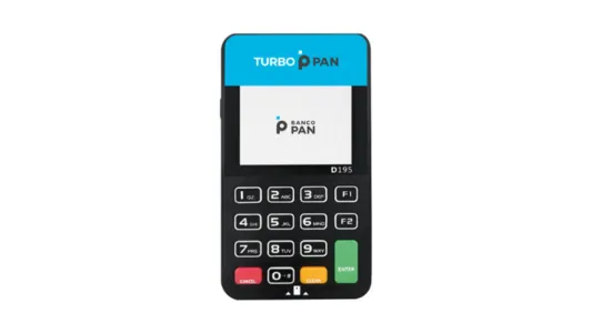 maquininha turbo pan sem bobina fundo branco png